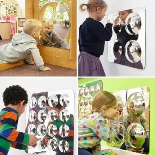 4 Pack TickiT Large Acrylic Mirror Panels Set