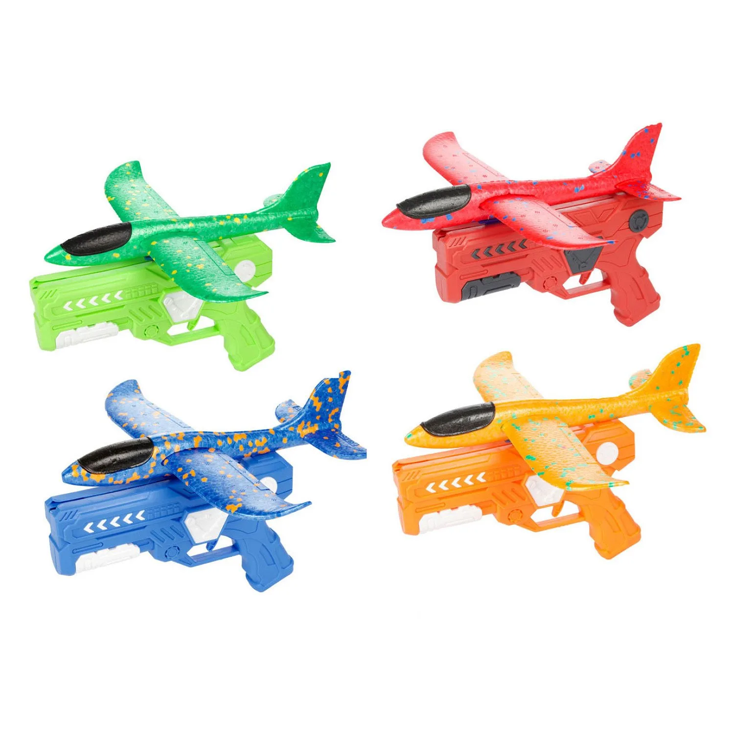 24CM Foam Plane Toy with Pistol Shooter for Kids – Flying Toy Plane with Launcher – Foam Glider with Shooter Airplane Launcher Toy for Children Boys Girls