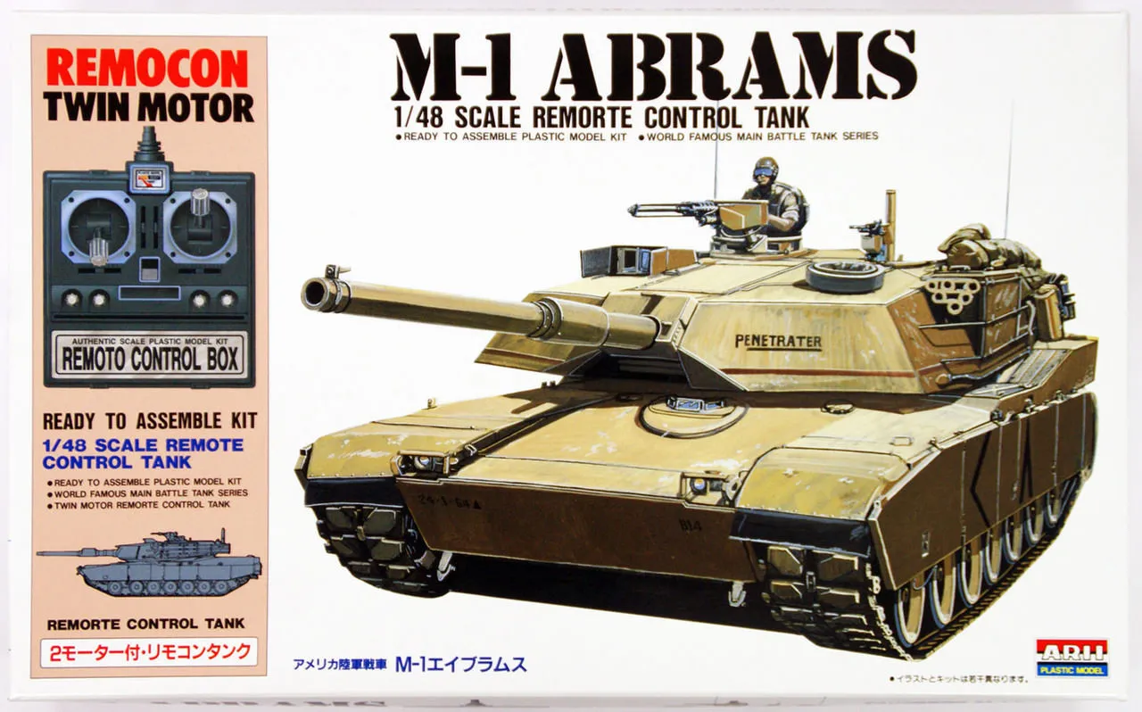 Arii 441510 M-1 ABRAMS Remorte Control Tank 1/48 Scale Kit