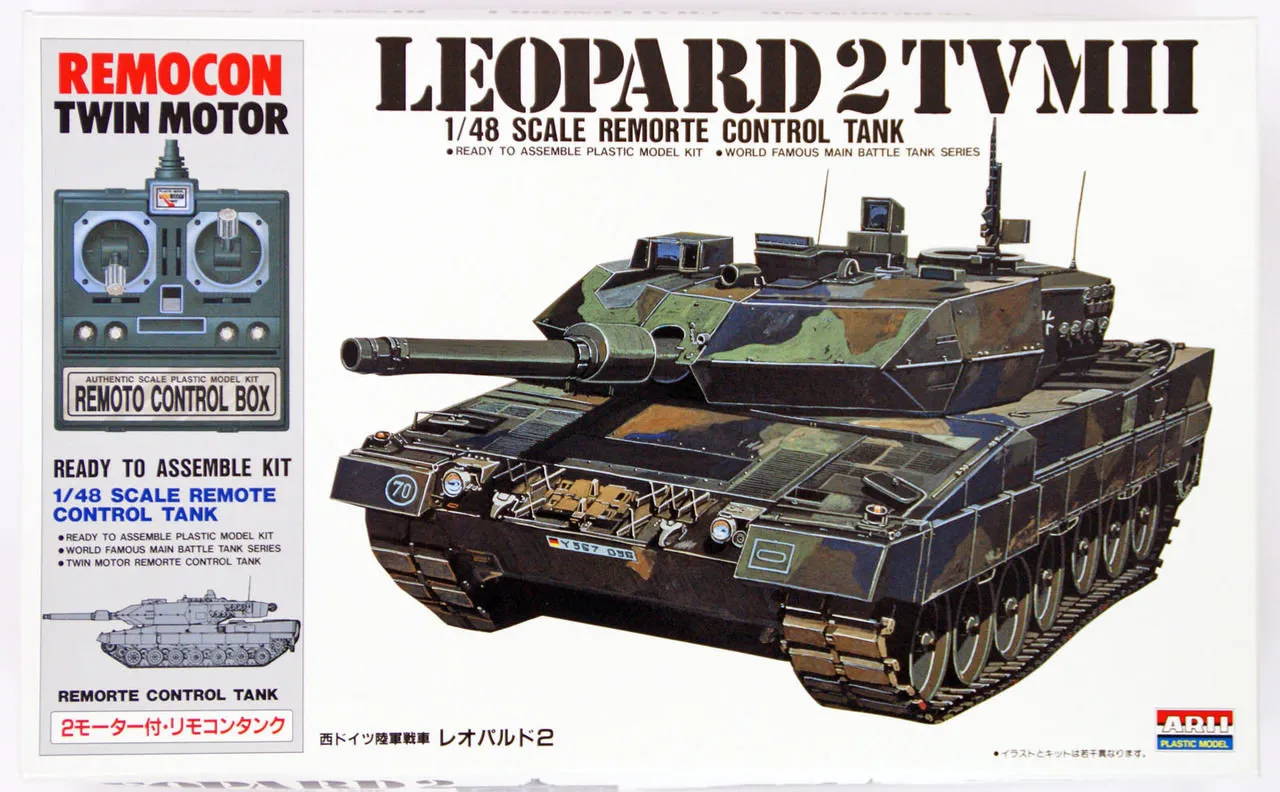 Arii 441558 LEOPARD 2TVMII Remorte Control Tank 1/48 Scale Kit