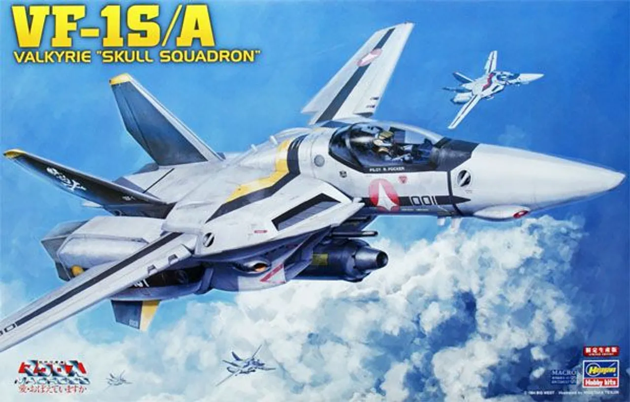 Hasegawa 1/48 VF-1S/A Valkyrie Skull Squadron Plastic Model (Macross)
