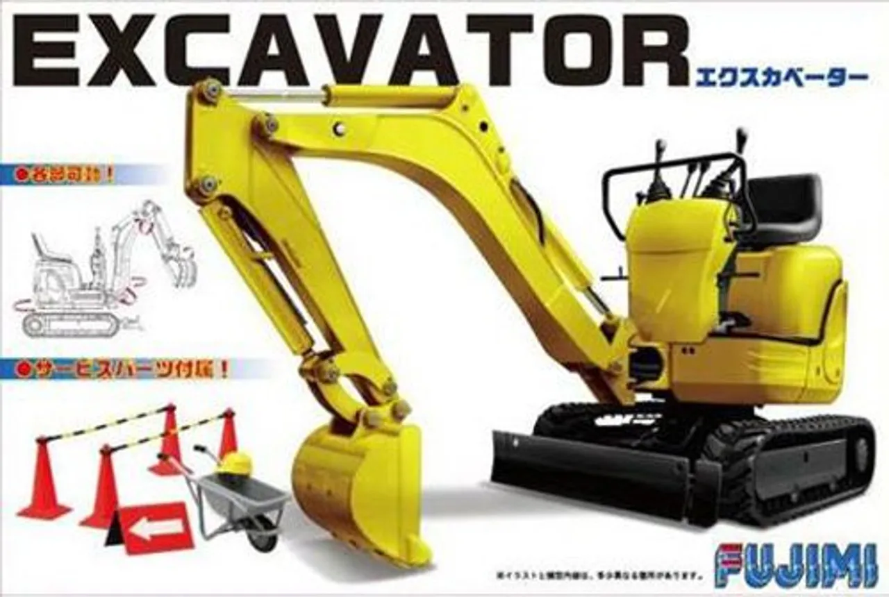 Fujimi GT24 116068 Garage & Tool Series Mini Excavator 1/32 Scale Kit
