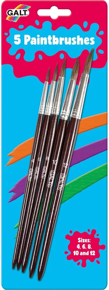 5 Galt Paintbrushes