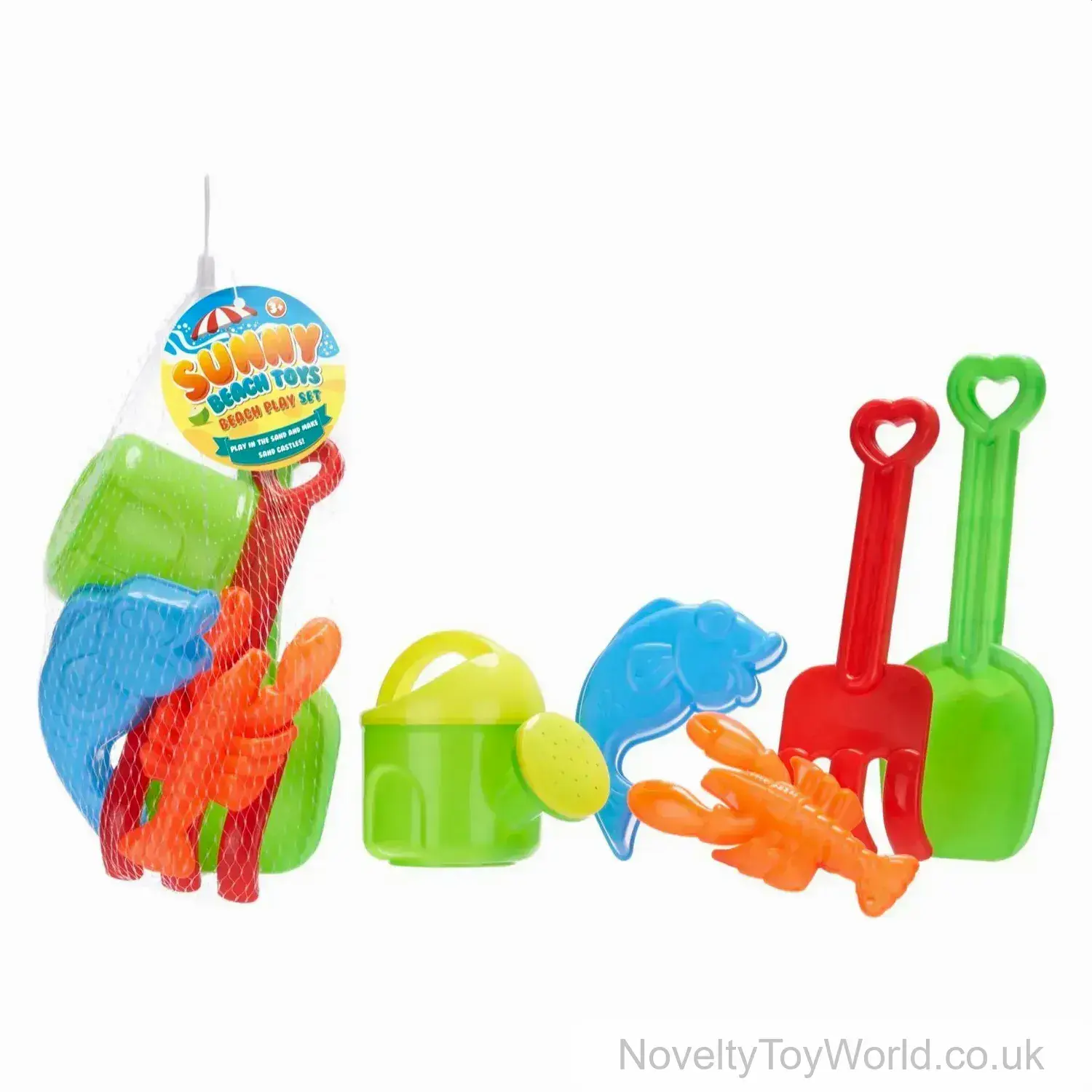5 Piece Beach Spade & Sand Shapers Kit - Toddler Toys