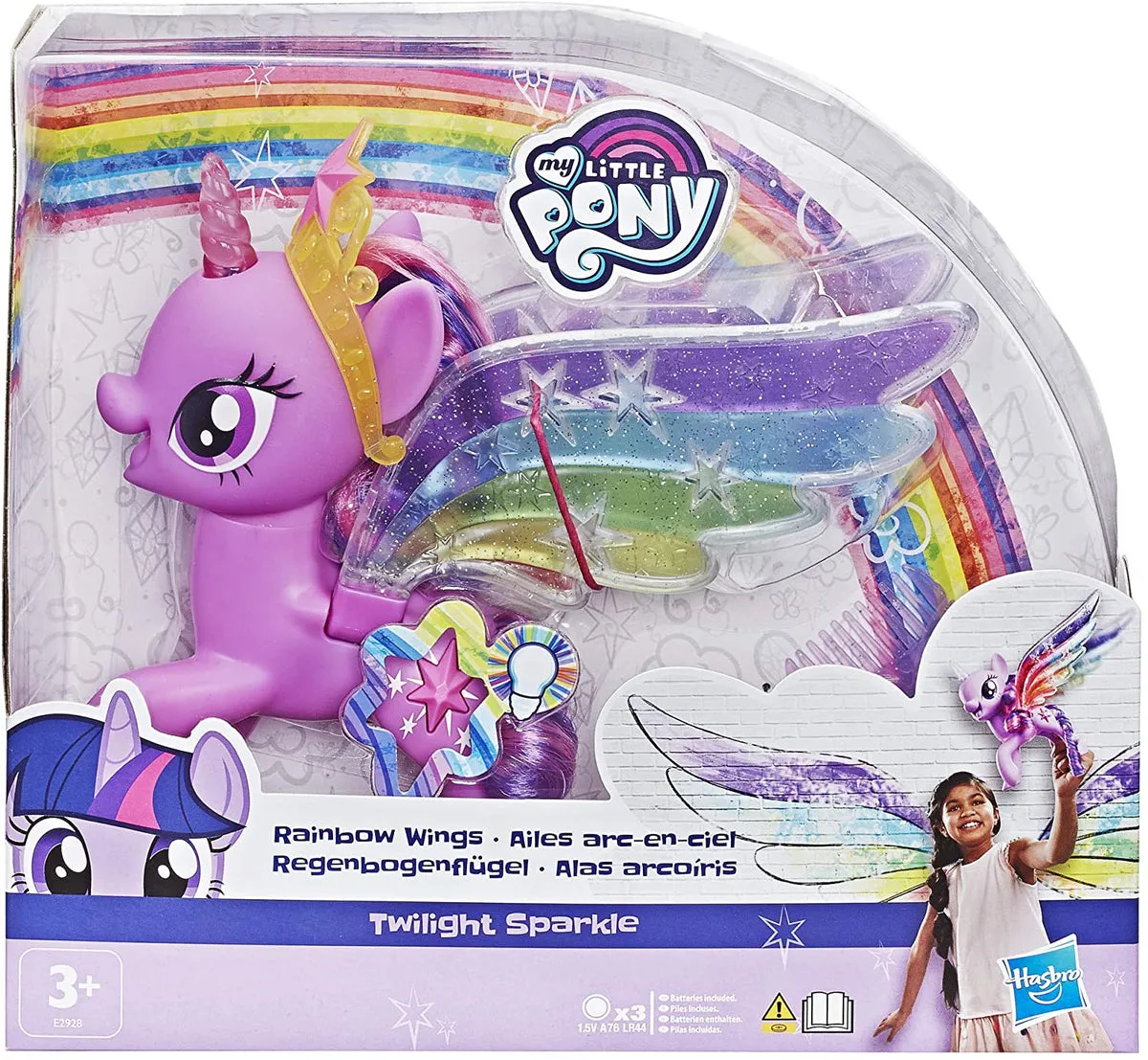 My Little Pony Rainbow Wings Twilight Sparkle Figure with Lights and Moving Wings (E2928)