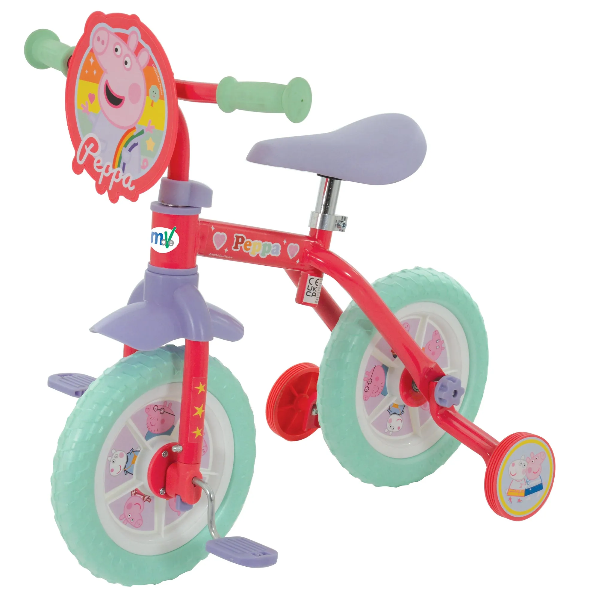 Peppa Pig My First 2 in 1 10" Training Bike