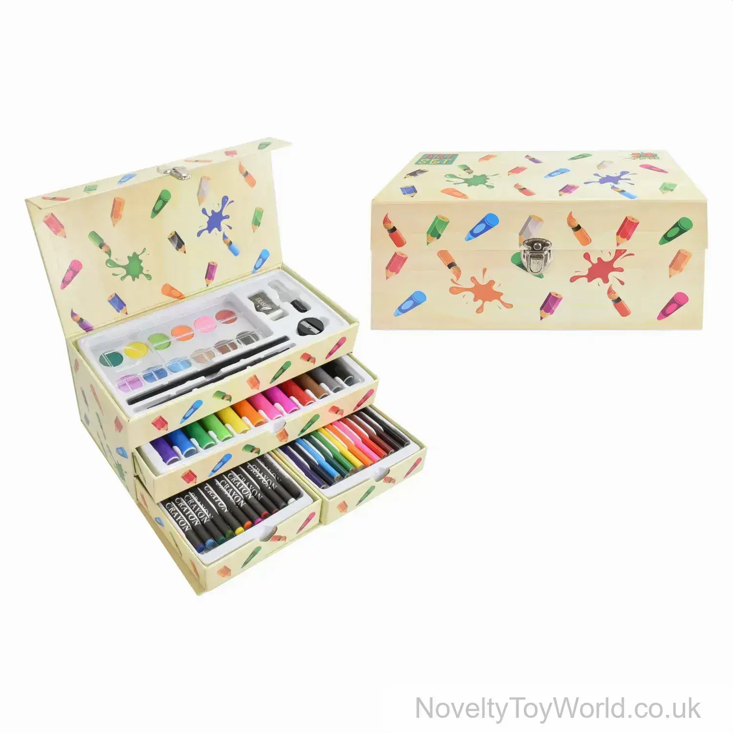 54 Piece Children's Art Set In Display Box With Drawers