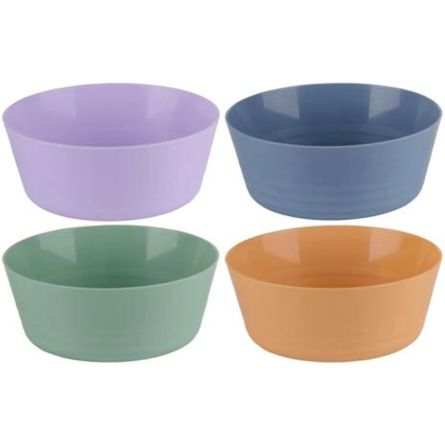 4PCS Stackable Lightweight Kids Plastic Bowls Multi Coloured Bowl Set – Easy to Carry Sturdy Kids Bowls – Reusable Toddler Bowls Mealtime Tableware Dinnerware for Summer Party Picnic Camping