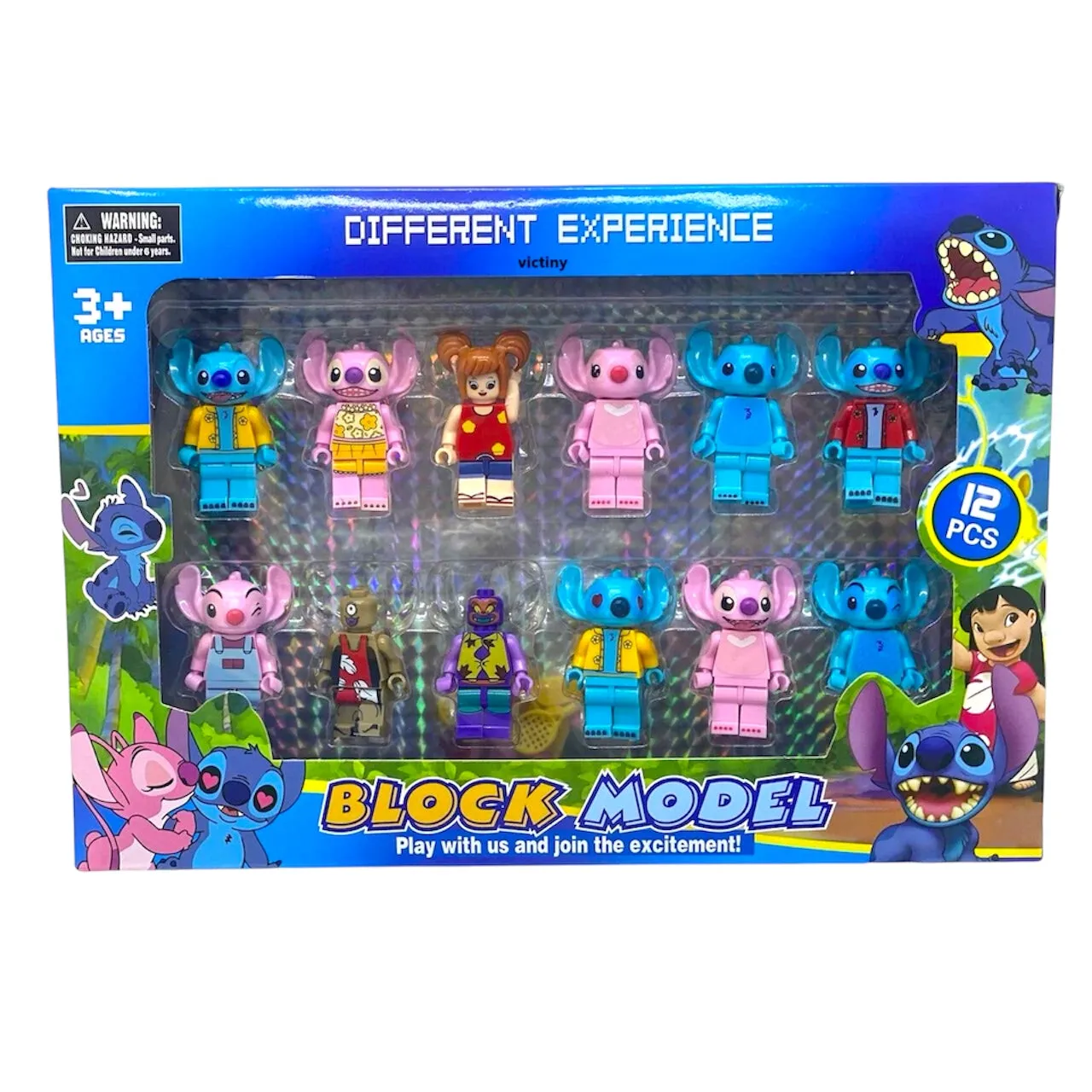 Stitch Style Mini Figures Building Blocks Accessories 12 Pack
