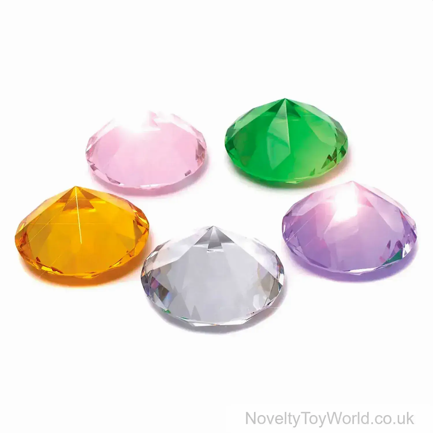 5cm Assorted Glass Gems & Diamonds - Girl's Fake Jewels
