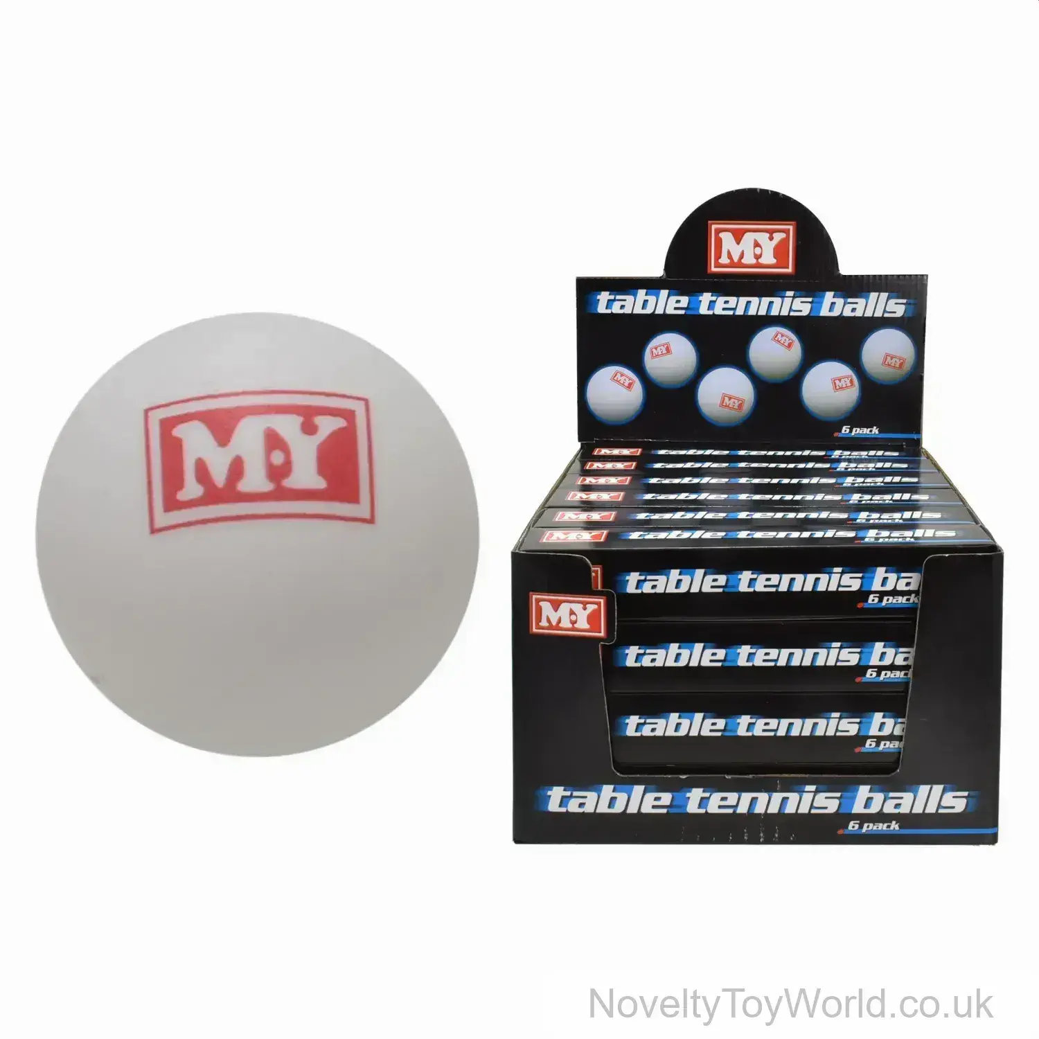 6 Pack Table Tennis Balls in Box - Sports Equipment