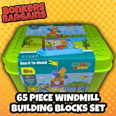65 Piece Windmill Building Blocks Set