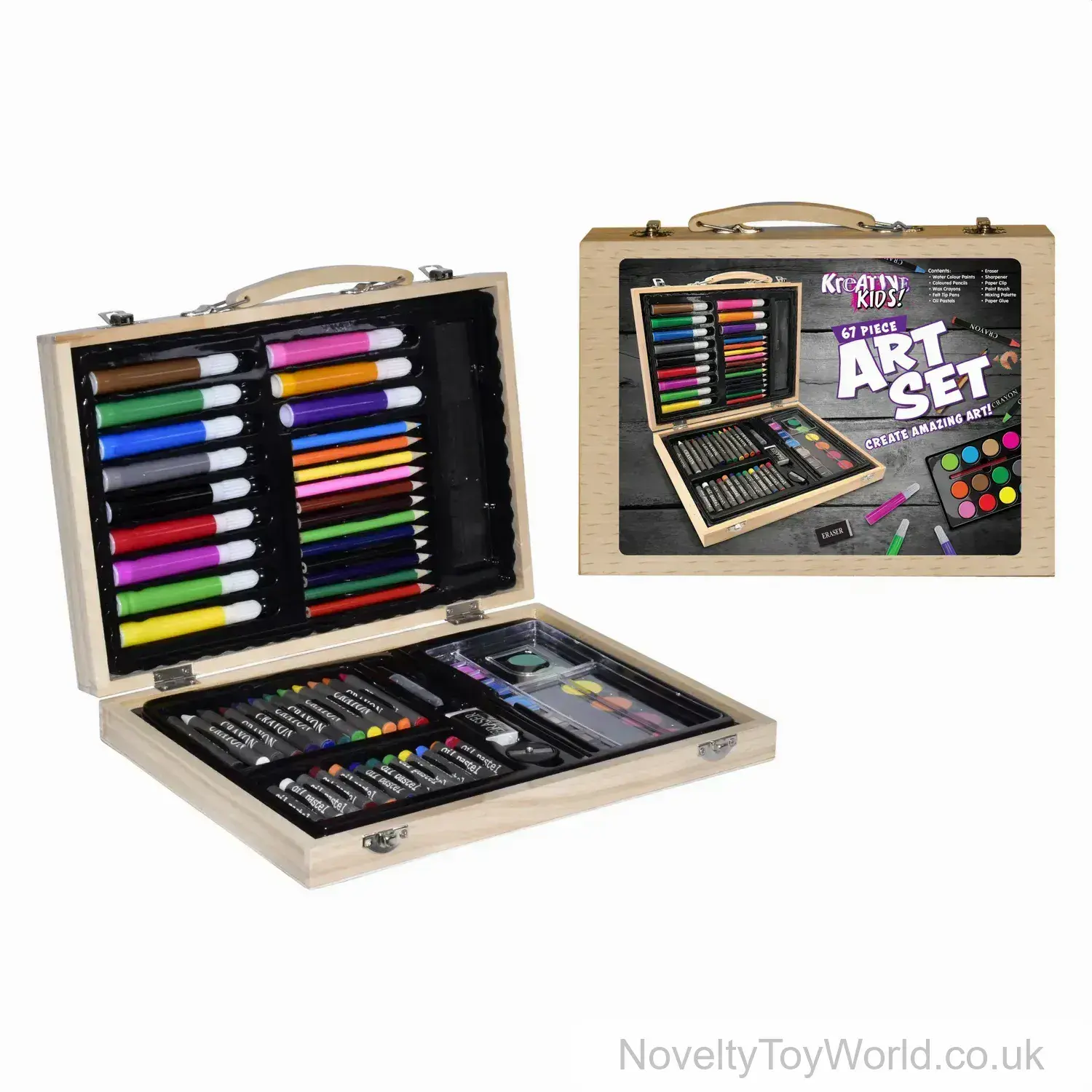 67 Piece Large Art Set in Wooden Case