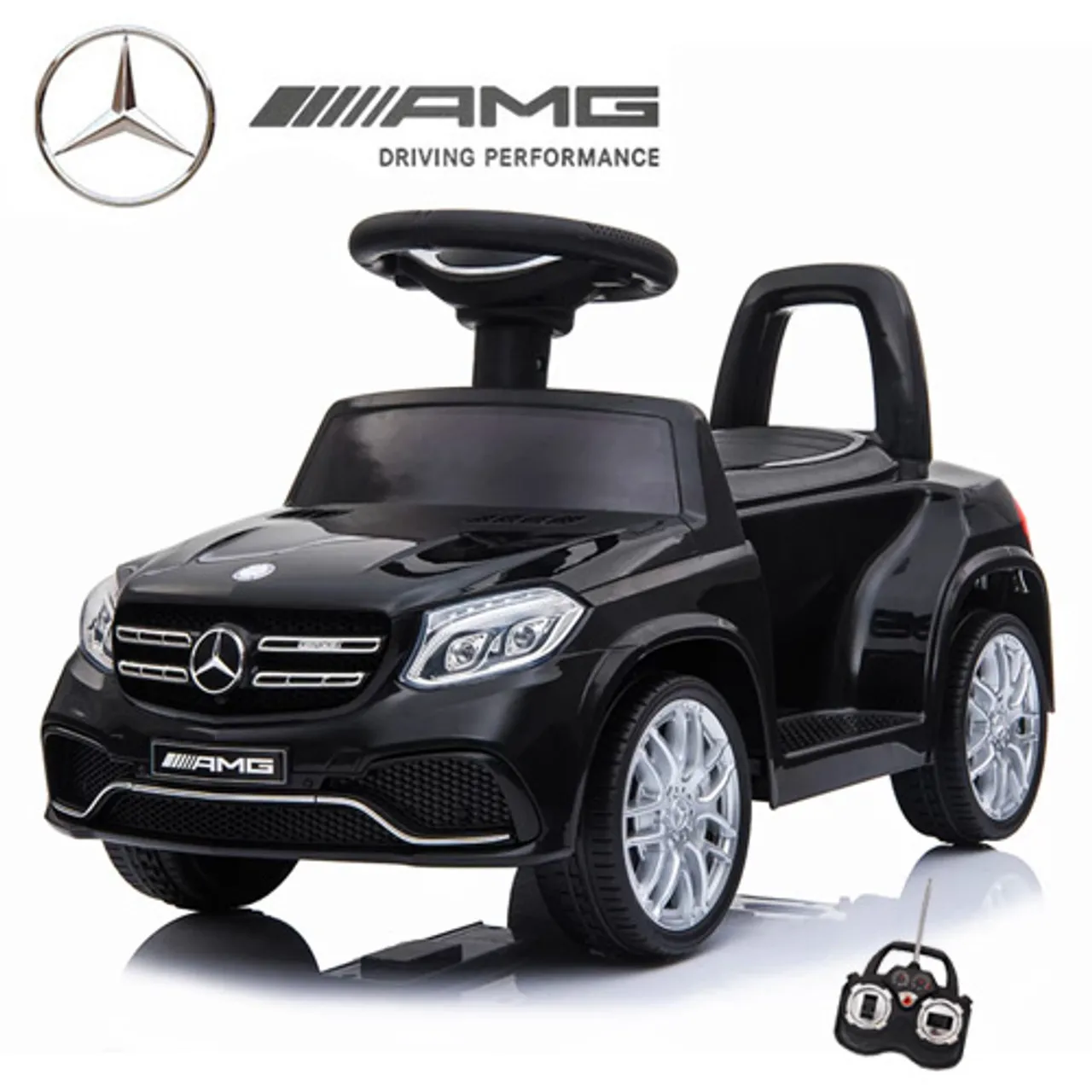 6V Official Jet Black Mercedes GLS 63 Sit on Car with Remote
