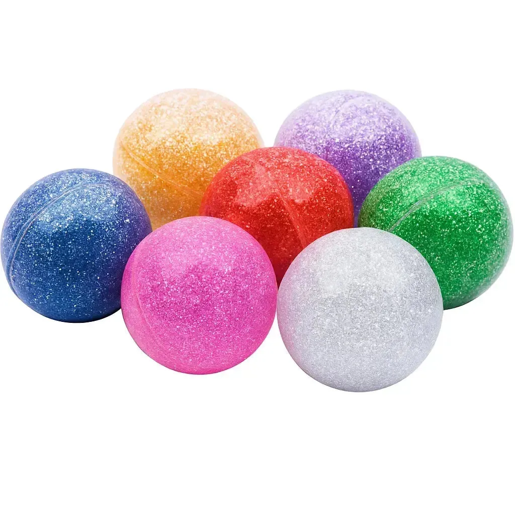 7 Pack Sensory Rainbow Glitter Balls