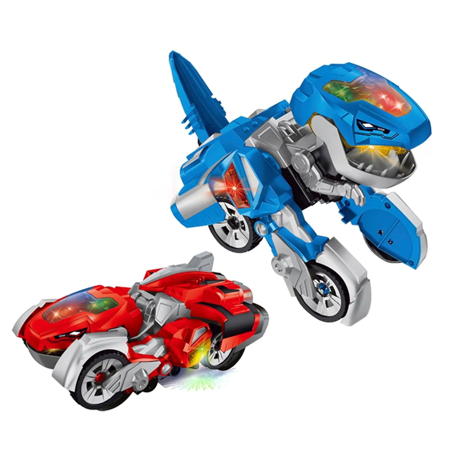 Transforming Dinosaur Sports Car Deformation Robot with Lights & Sound