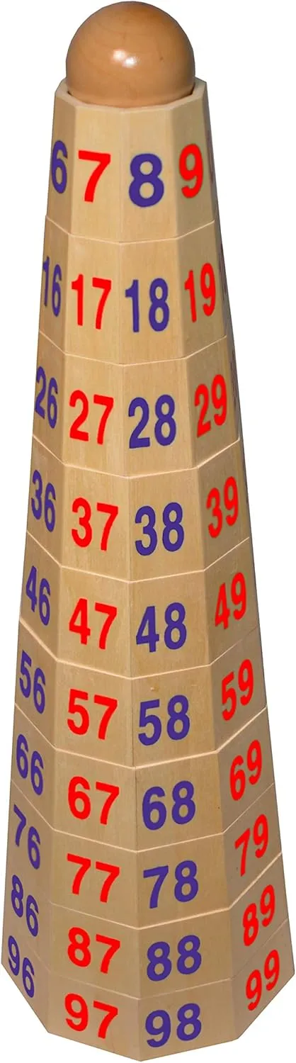 Wooden Number Stackable Tower