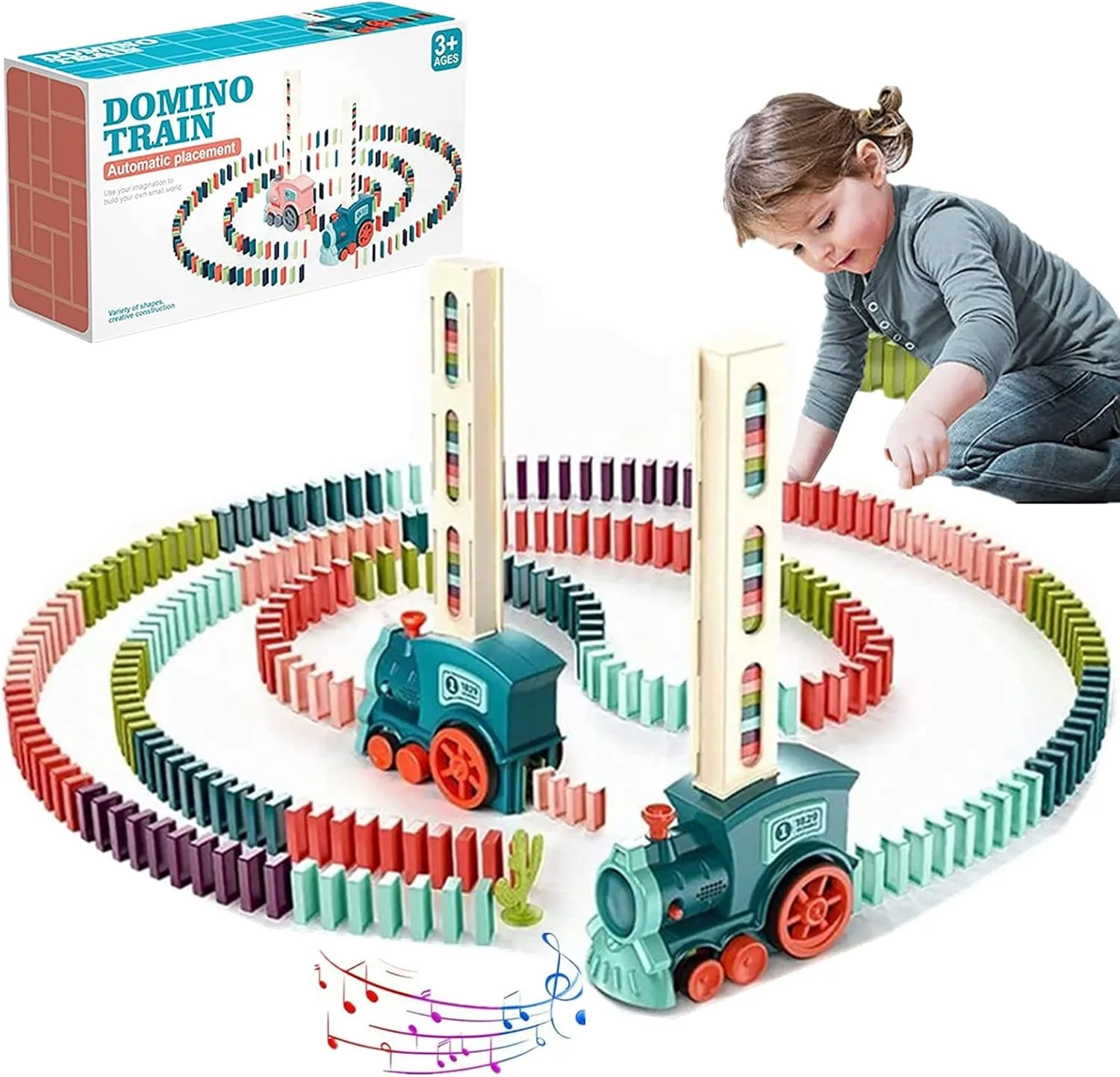 Domino Blocks Automatic Train Stacker Toy Set