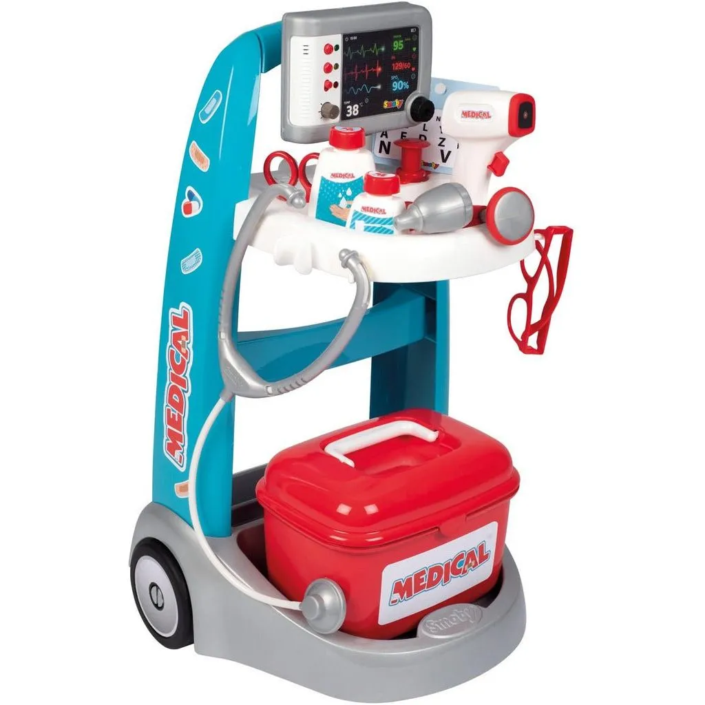 Smoby Medical Rescue Trolley Playset