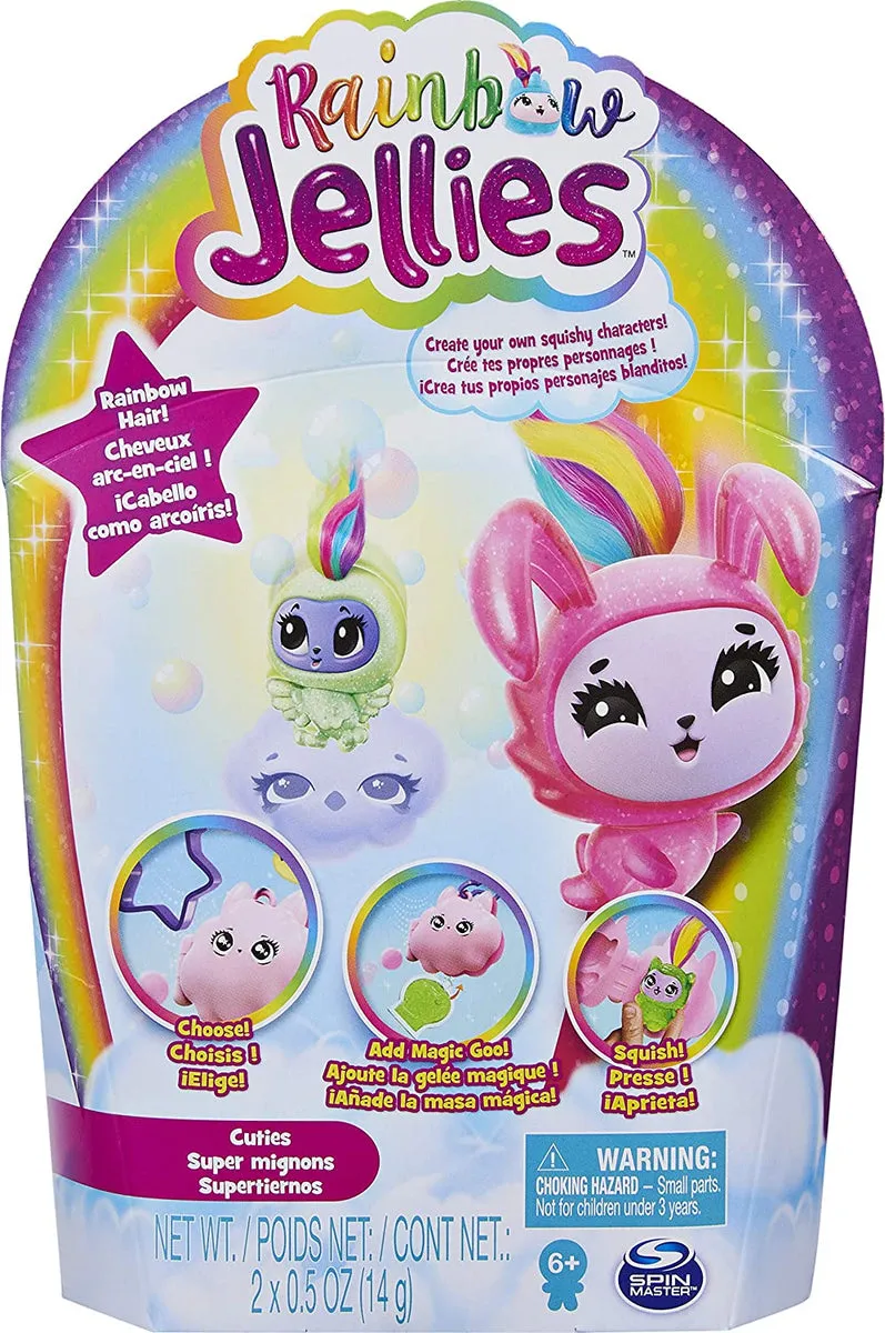 Rainbow Jellies 2-Pack - Make Your Own Squishy Characters Kit (Style May Vary)