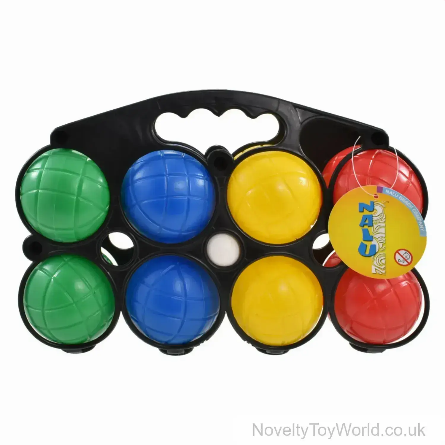 8 Pack Weighted Plastic Boules with Carry Case - Garden Games