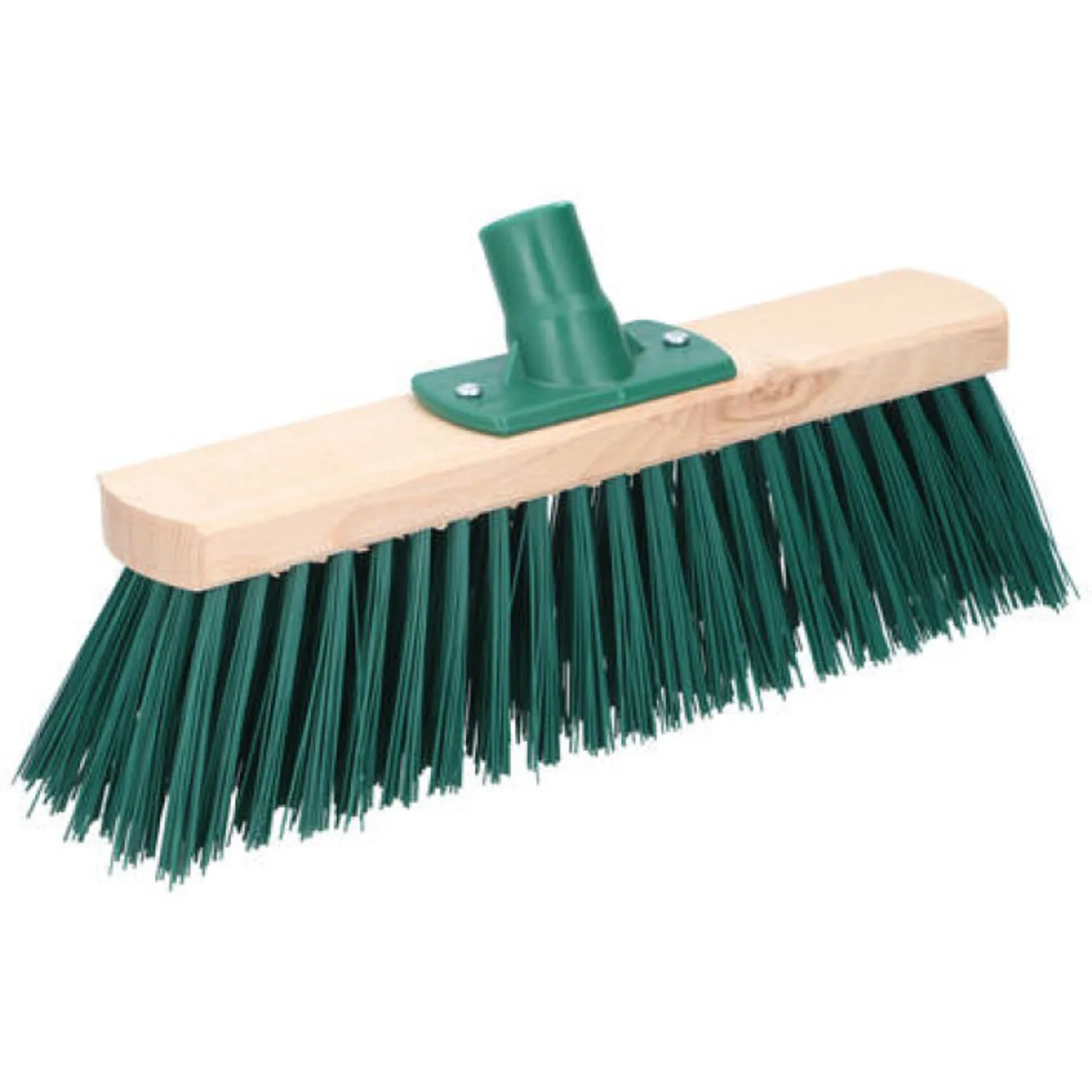 30CM Street Wood Broom Head Floor Cleaning Brush Outdoor Sweeping Brush with Plastic Handle Holder for Street Sidewalk Balcony – Wooden Garden Broom Paving Broom Yard Broom Moss Weed Remover Outdoor Brush