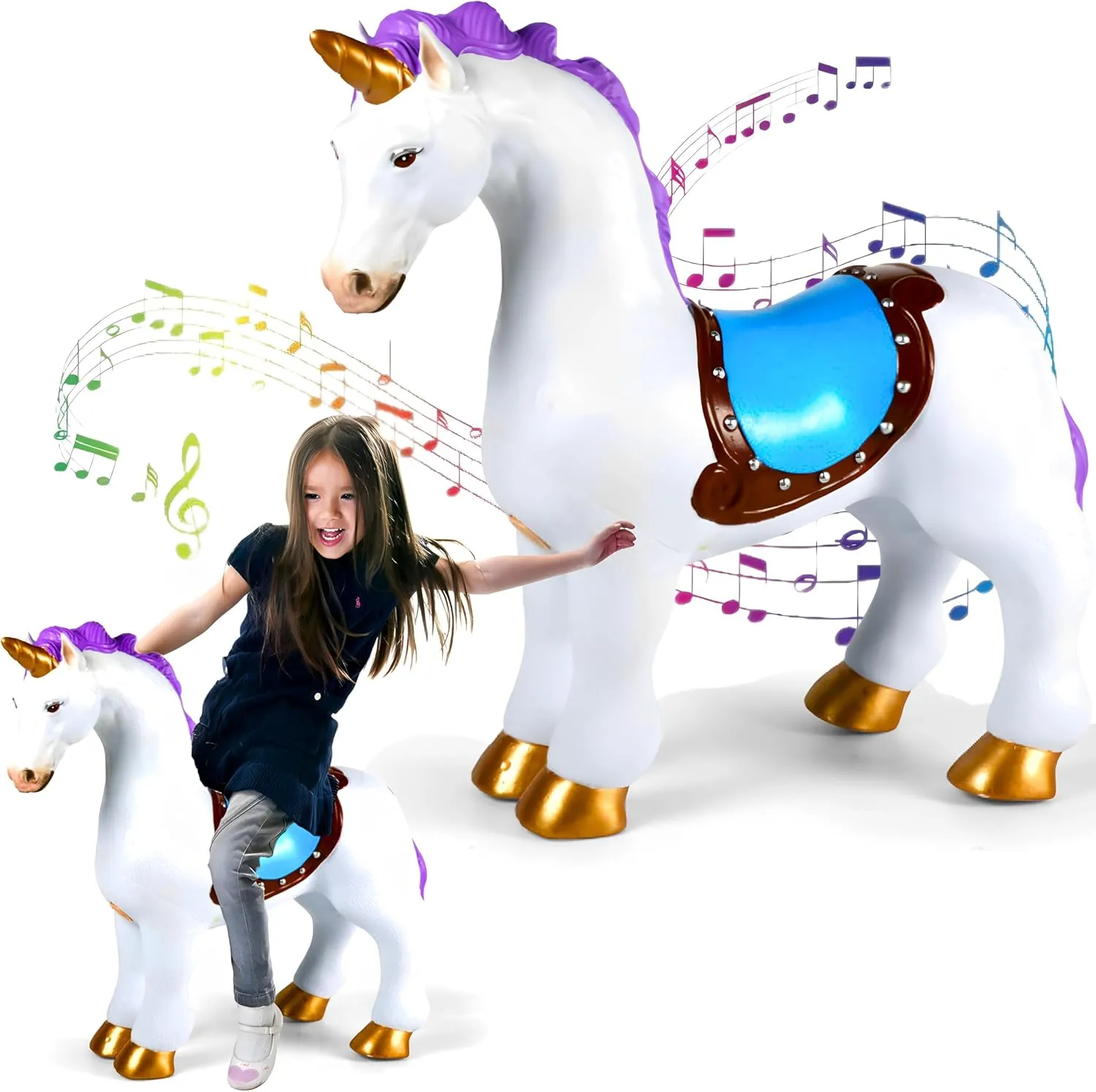 Ride On Unicorn Kids Toy With Wheels Push Along