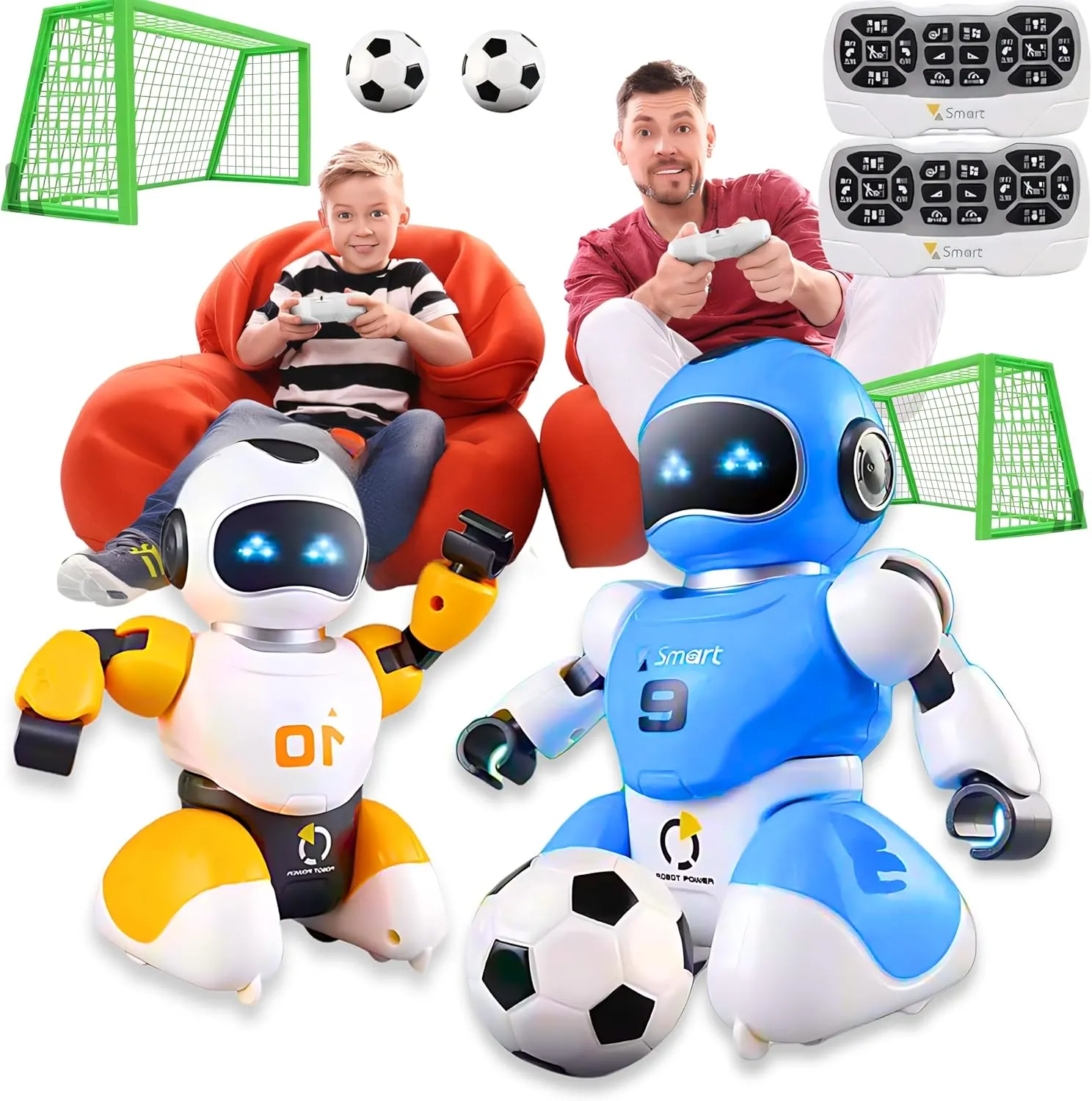 Remote Control Twin Pack Robot Soccer Game USB Rechargeable
