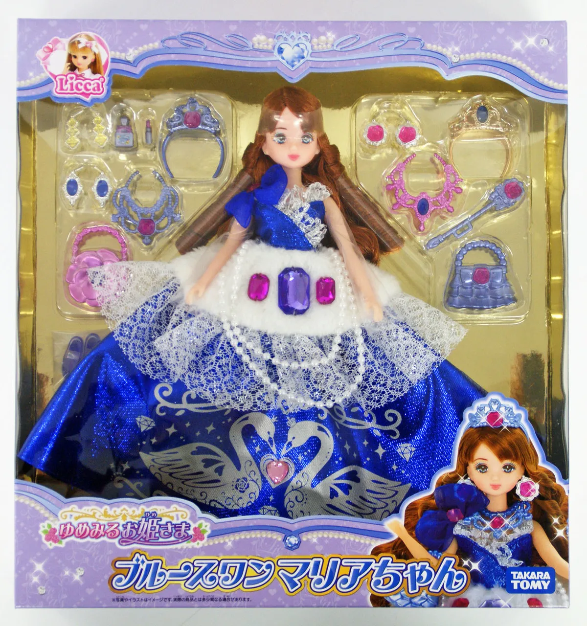 Takara Tomy Licca Doll Dreaming Princess Blue Swan Maria (888161)