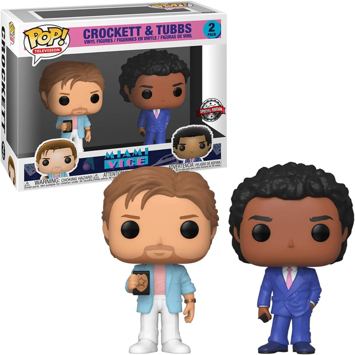 Funko POP TV Miami Vice 2 Pack Crockett & Ricardo Tubbs Collectable Vinyl Figures