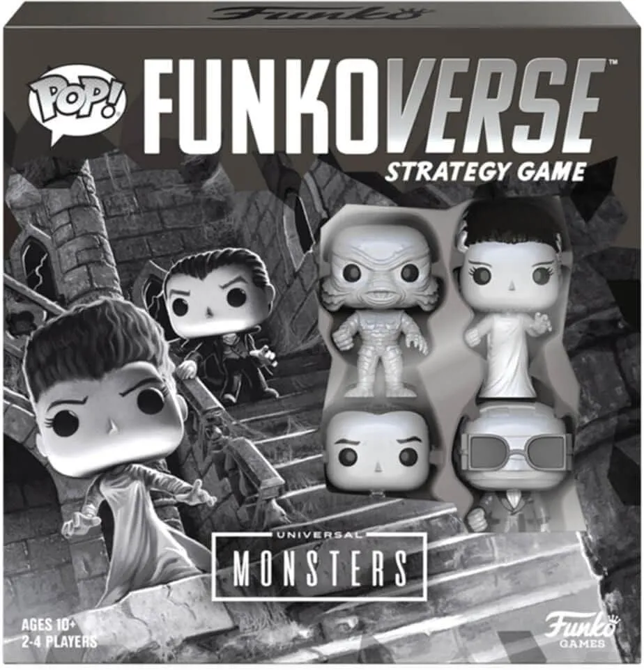 Funko Games Funkoverse Universal Monsters 4 Pack Board Game 2-4 Players