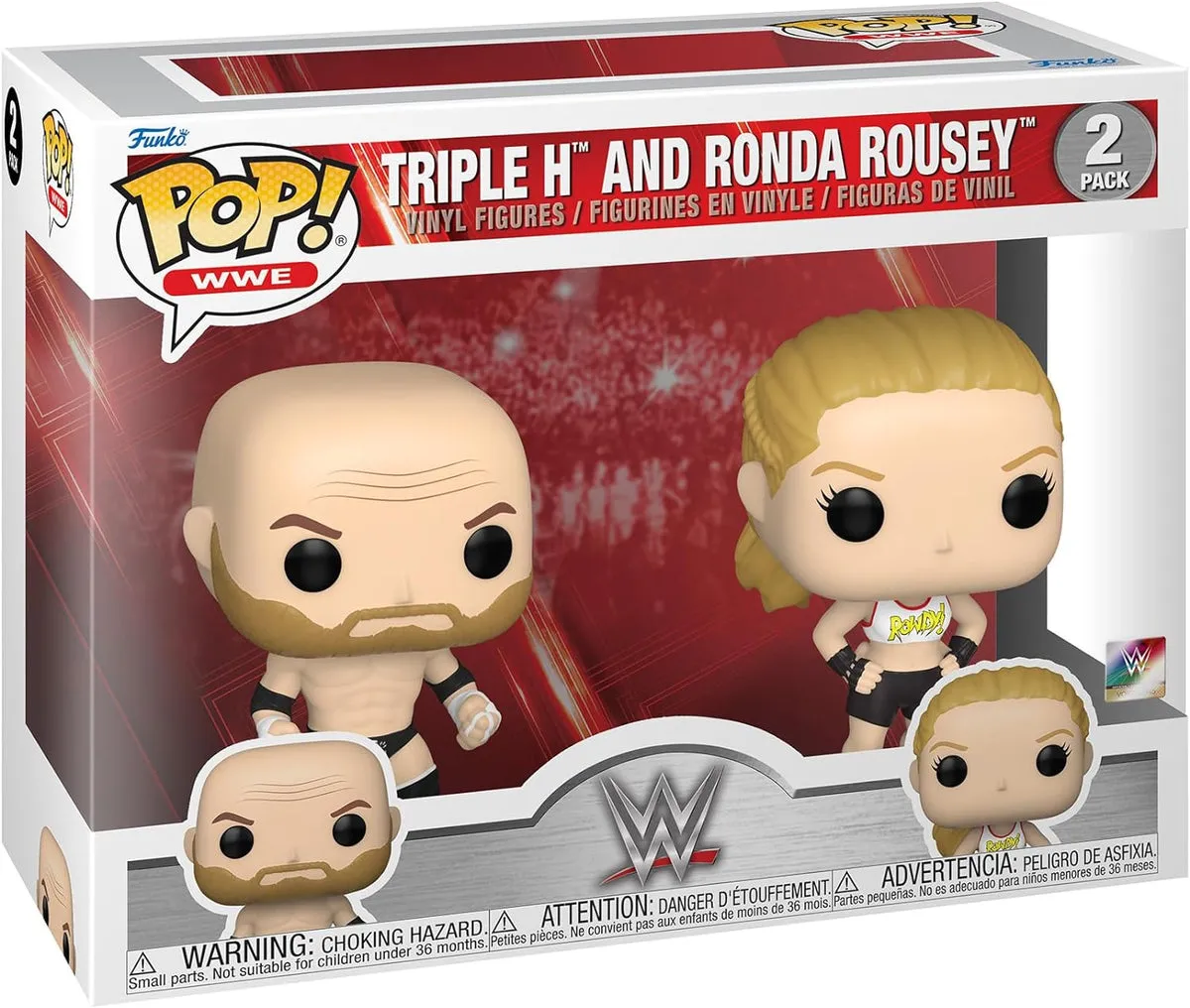 Funko POP WWE Triple H and Ronda Rousey Collectable Vinyl Figures