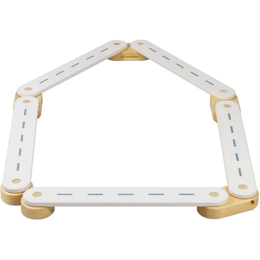 MeowBaby 5 Piece Wooden Balance Beam