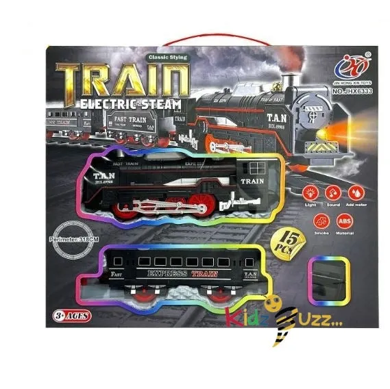 15Pcs Classic Electric Train Steam For Kids