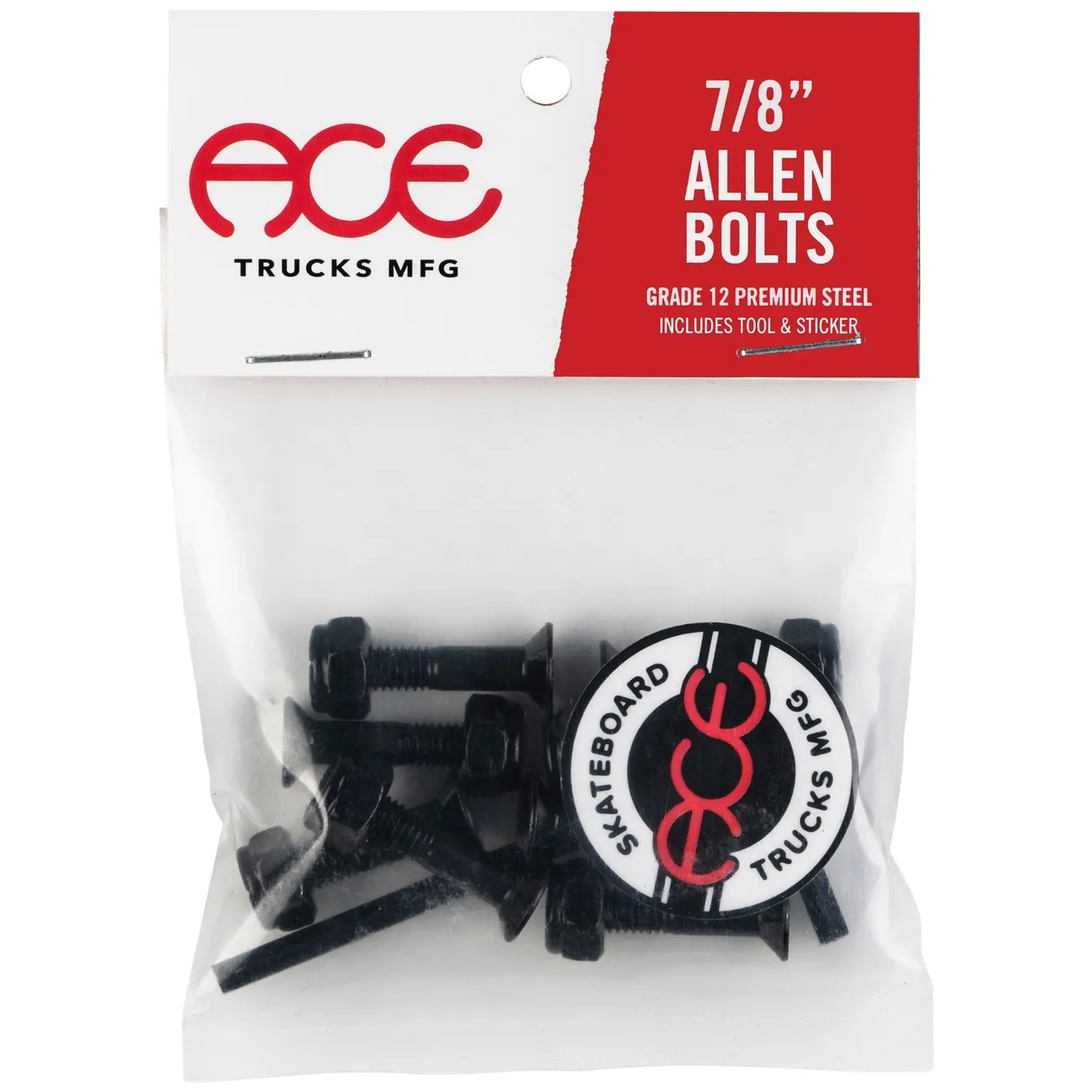 Ace Allen 7/8" Skateboard Truck Bolts - Black
