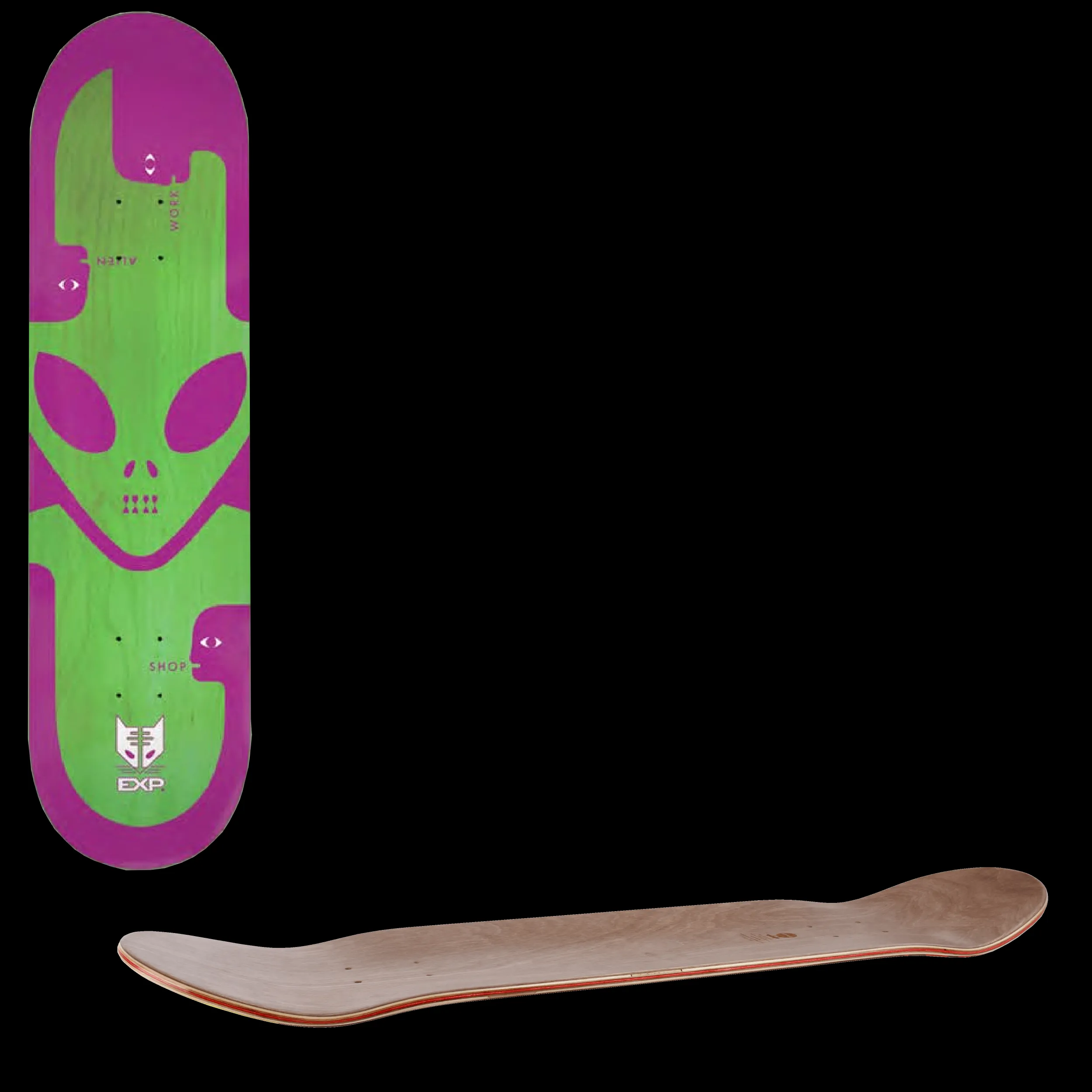 Alien Workshop EXP Skateboard Deck - Purple 8.25''