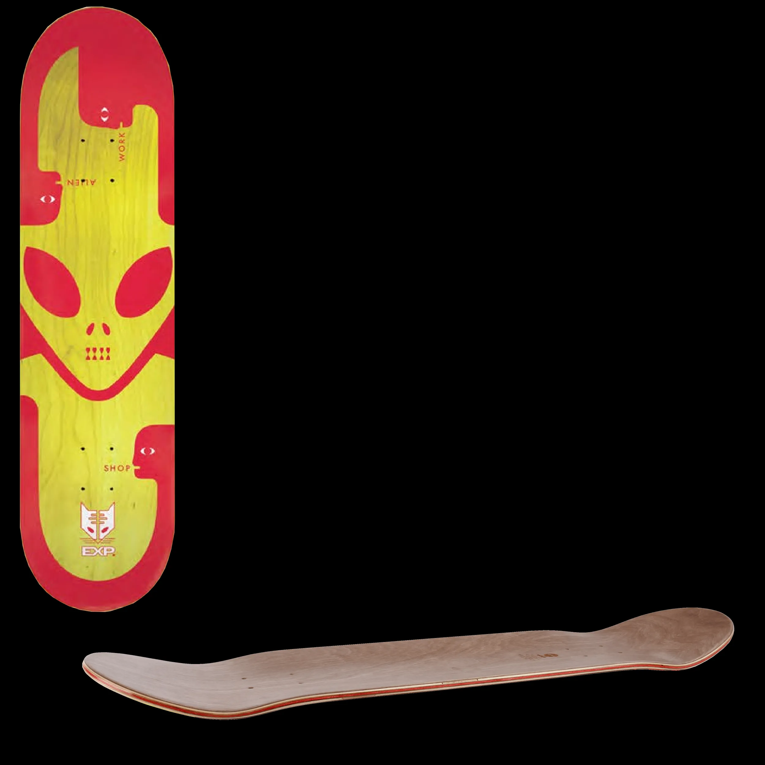 Alien Workshop EXP Skateboard Deck - Red 7.75''