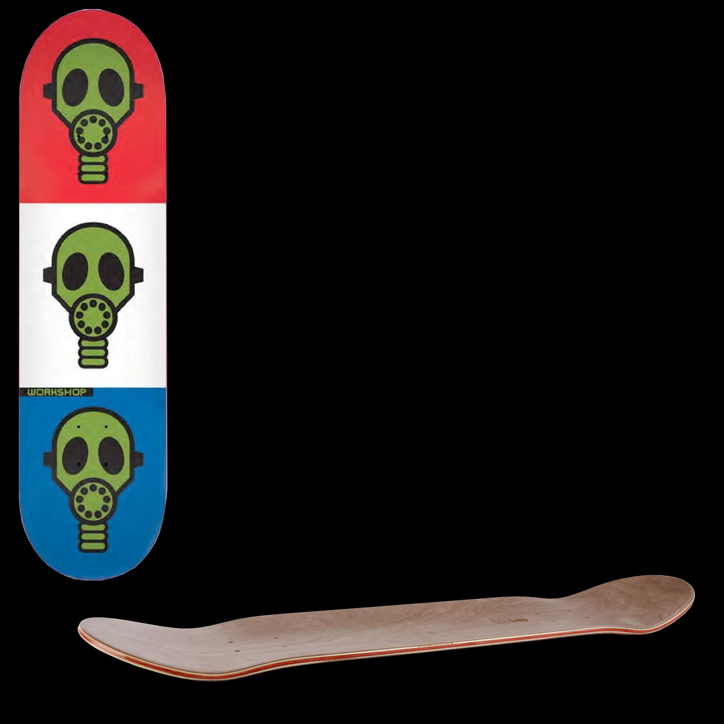 Alien Workshop Gas Mask Bright Skateboard Deck - Multi 8.375''