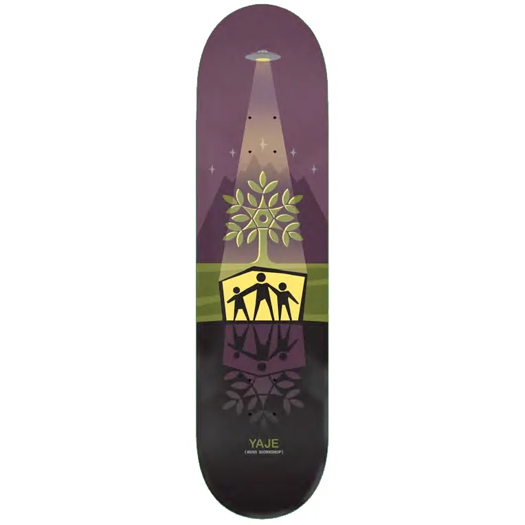 Alien Workshop Yaje Shelter Skateboard Deck - Purple 7.875''