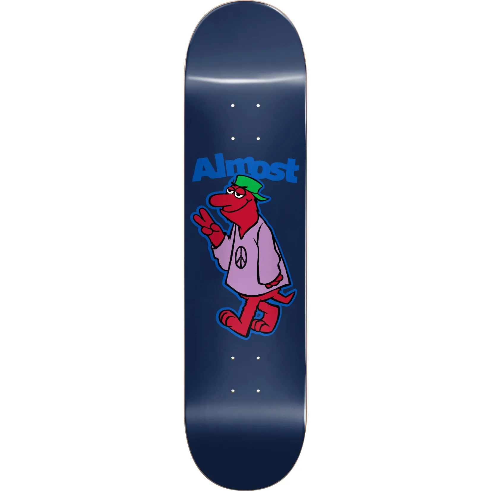 Almost Peace Out Skateboard Deck - Blue 8.375"