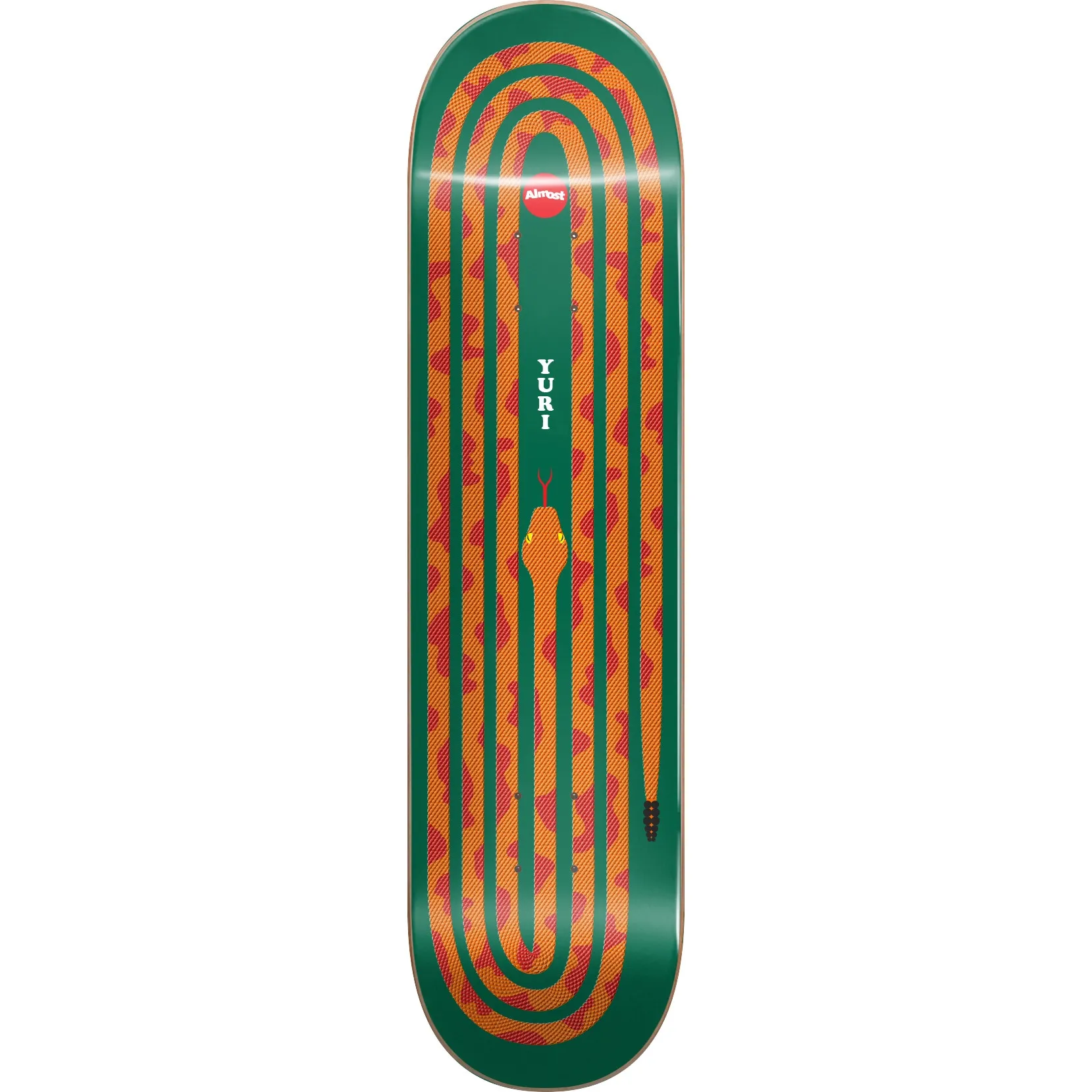 Almost Yuri Snake Pit R7 Skateboard Deck - Orange 8.125"