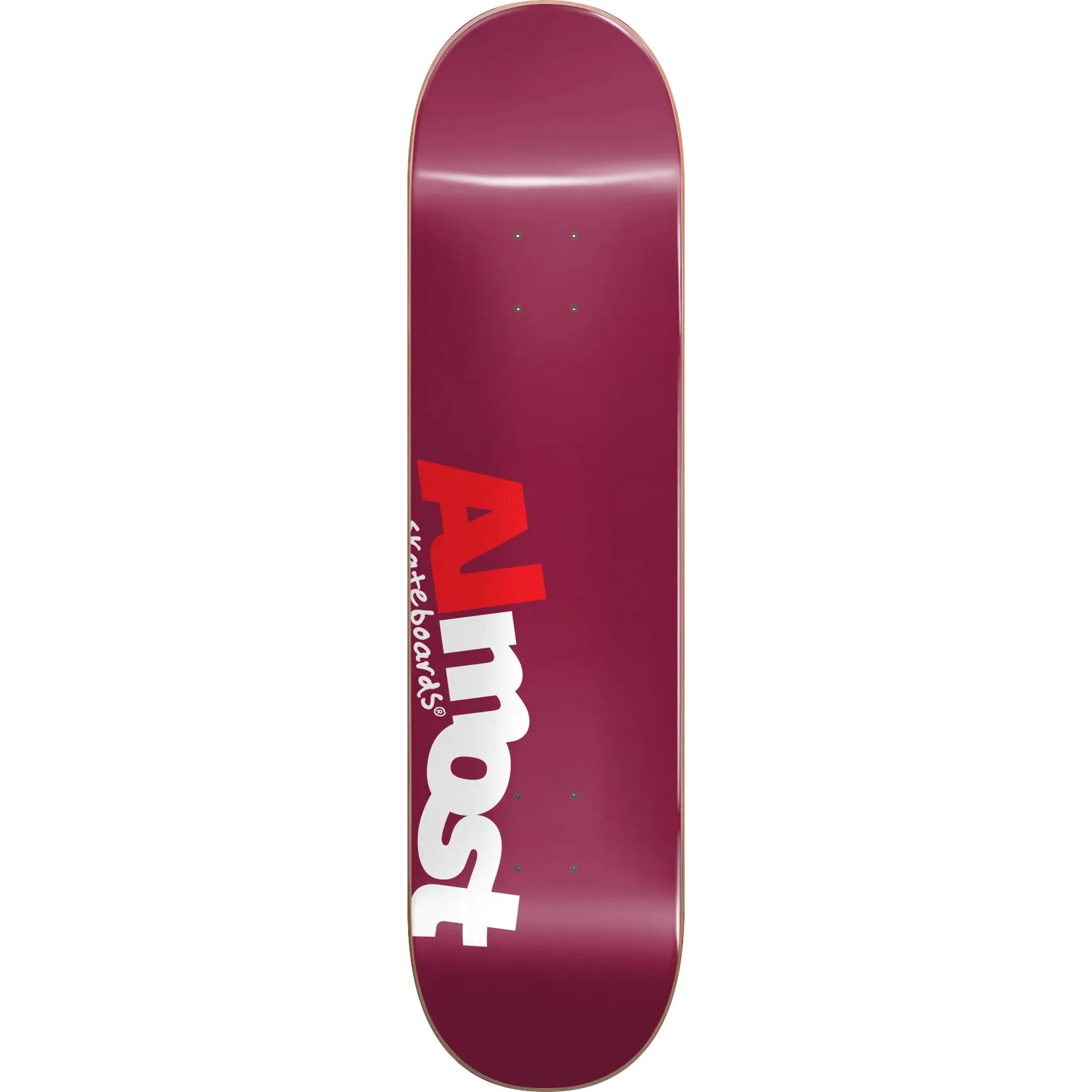 Almost Most Skateboard Deck - Burgundy 8"