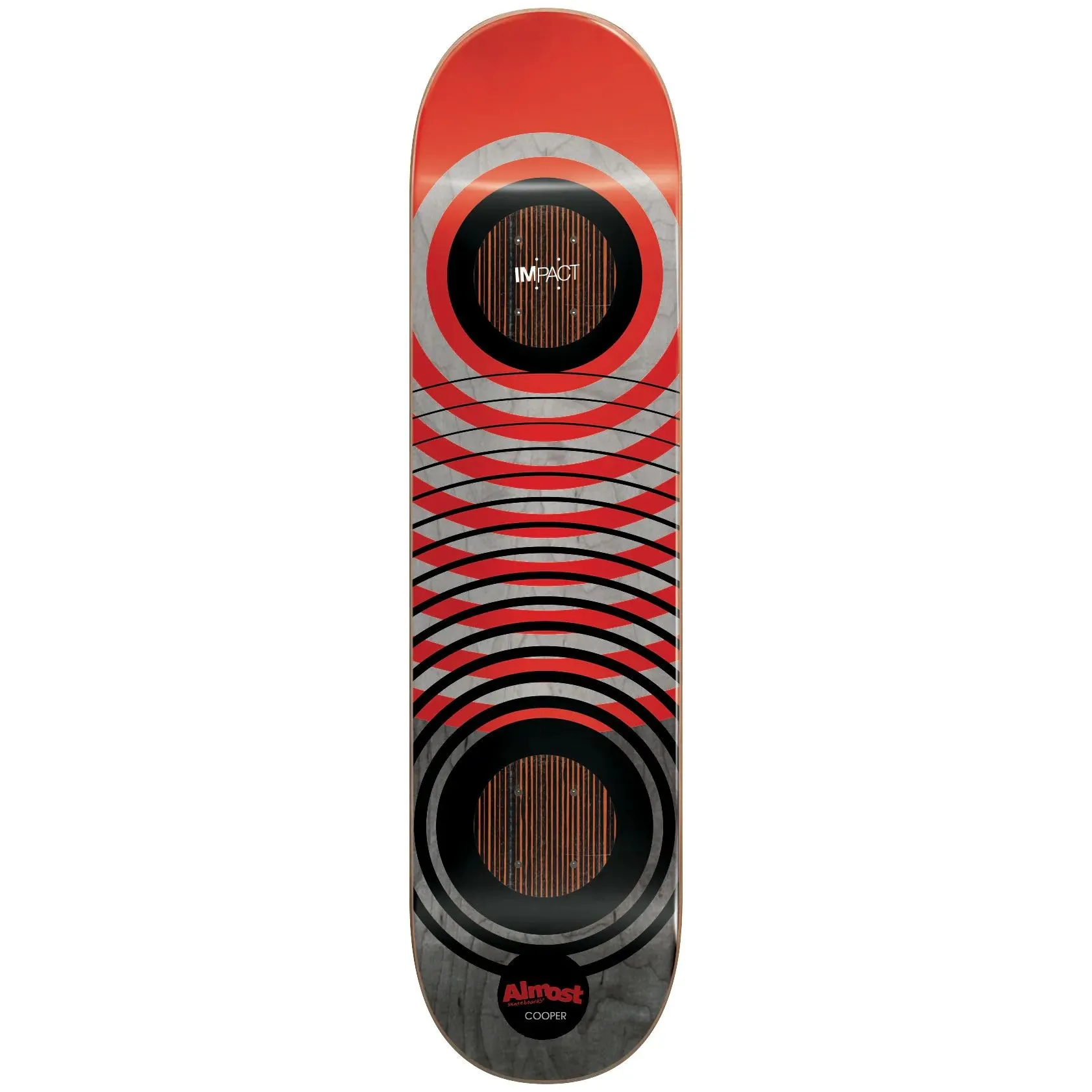 Almost Interweave Rings Impact Skateboard Deck - Cooper 8''