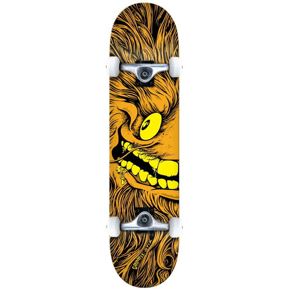 Anti Hero Grimple Full Face Mini Complete Skateboard - Orange 7.3"