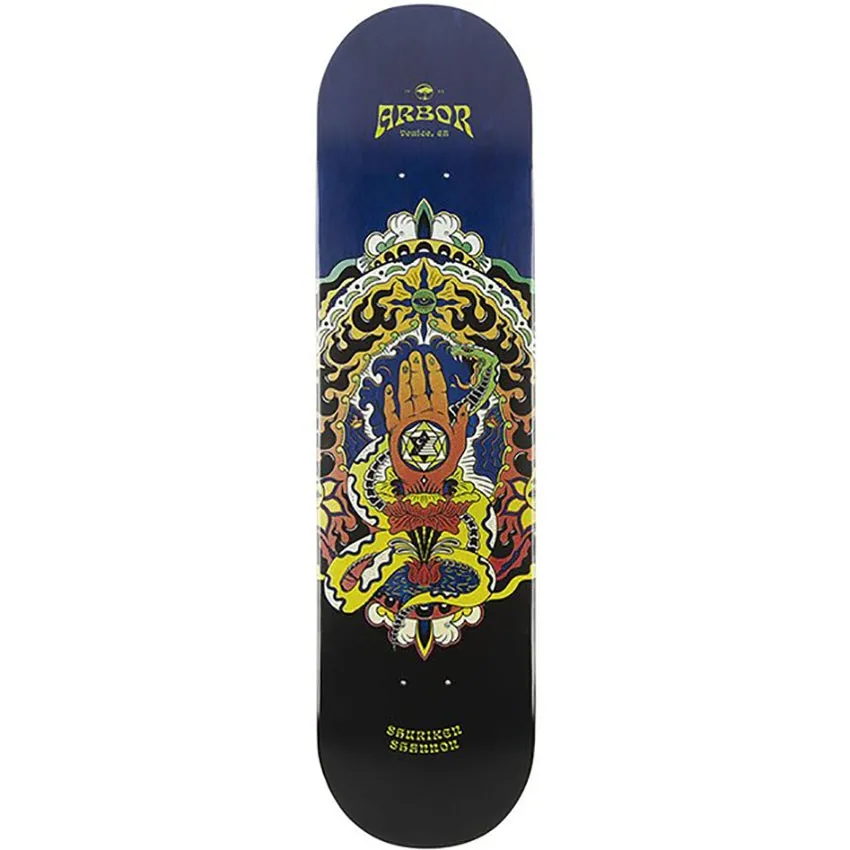 Arbor Shuriken Cosmic Skateboard Deck - Multi 8''