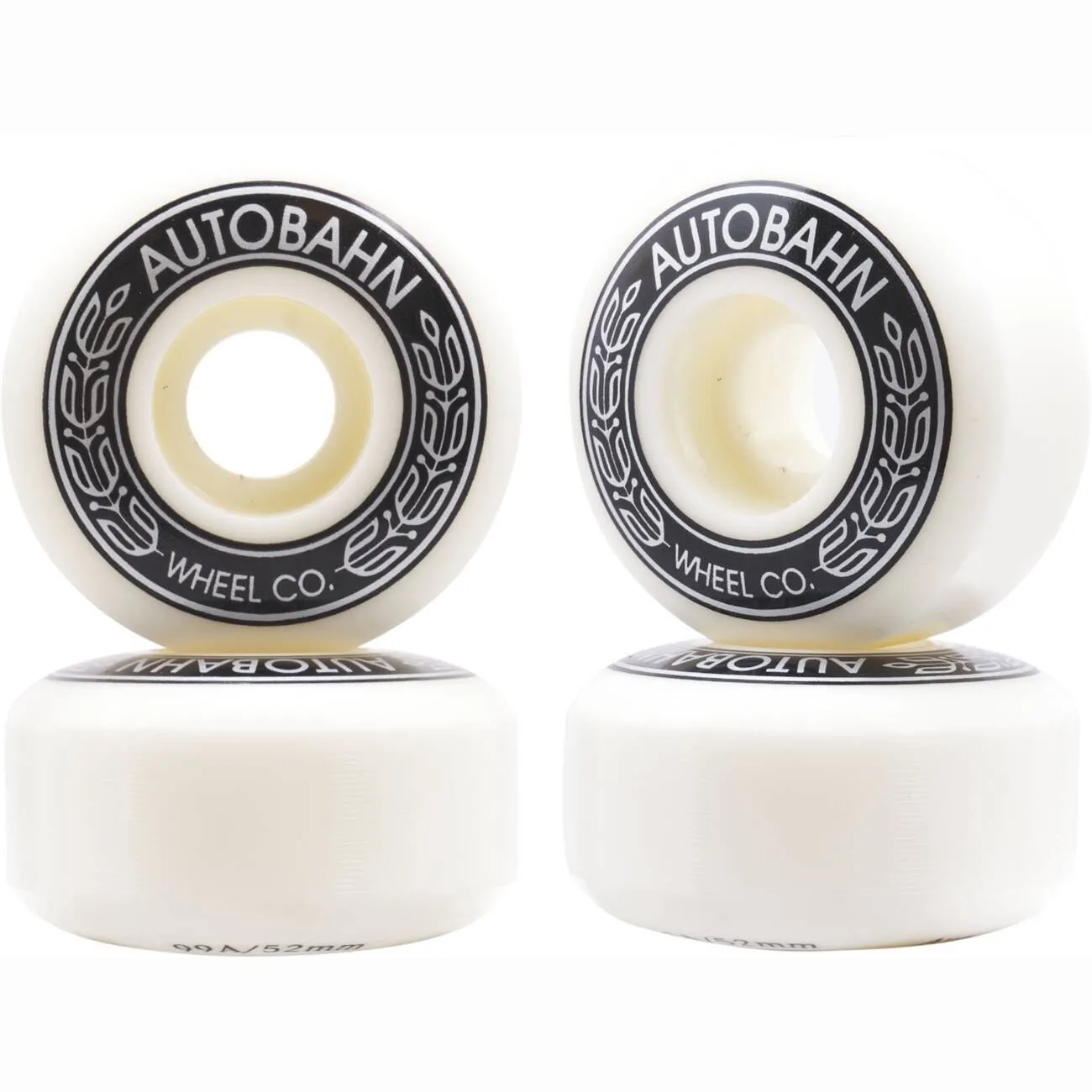 Autobahn AB-S Skateboard Wheels - White - 52mm