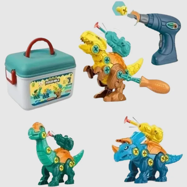 Dinosaur Assemble Playset with Toy Drill & Screwdriver