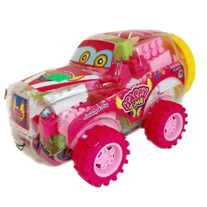 Building Blocks In Moving Car Container - Pink Edition