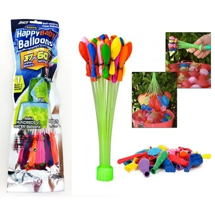 Water Balloons Easy Fill Pack with Adapter - 37 Balloons in 60 Seconds