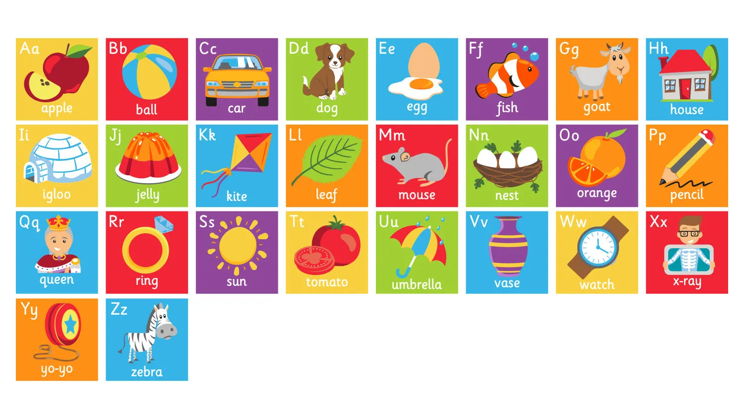 Alphabet 26 Mini Placement Carpets with Holdall